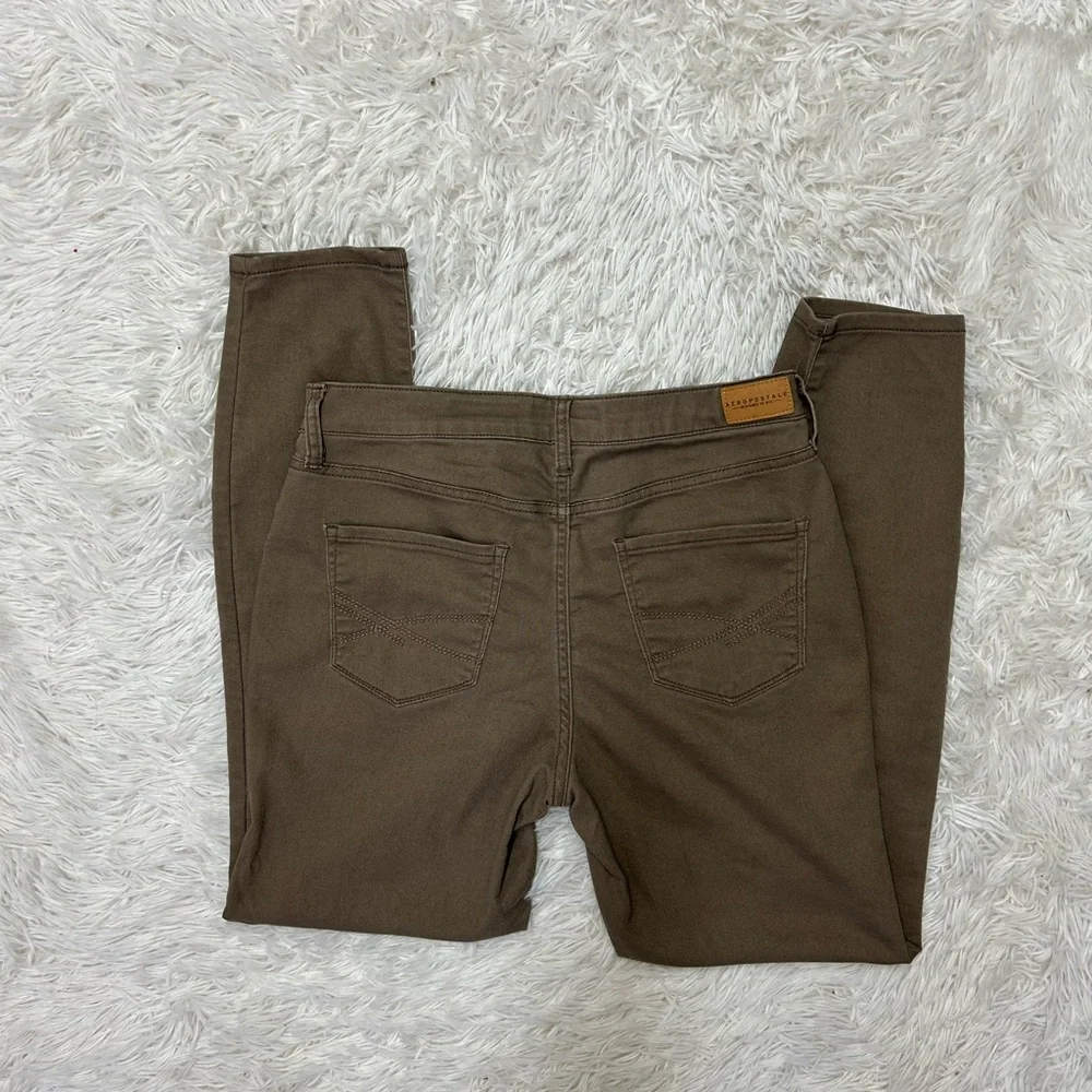 Aeropostale Taupe/Brown Stretch Slim Jeggings Size 8/reg